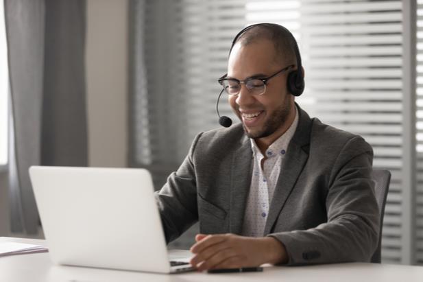 salesperson working from home