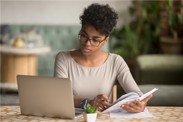 job seeker researching before an interview