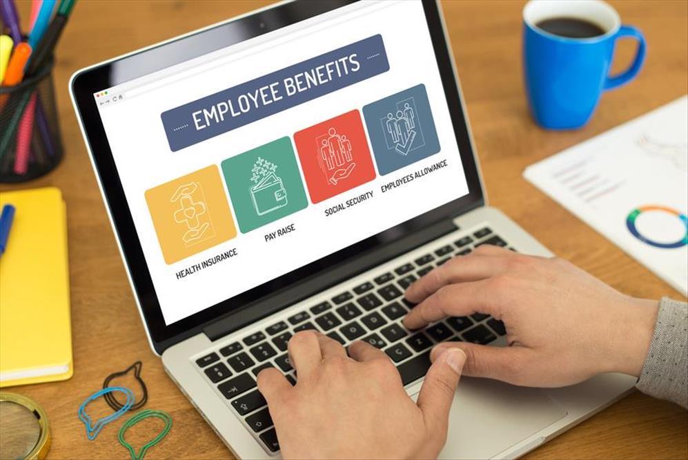 Employee benefits on computer