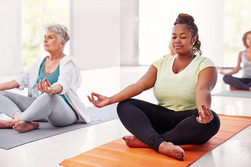 people doing yoga