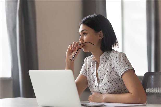 recently laid off employee contemplating her next move