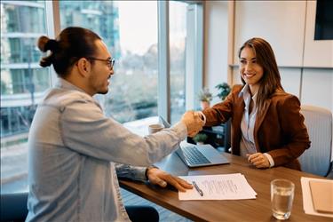 two people in a job interview