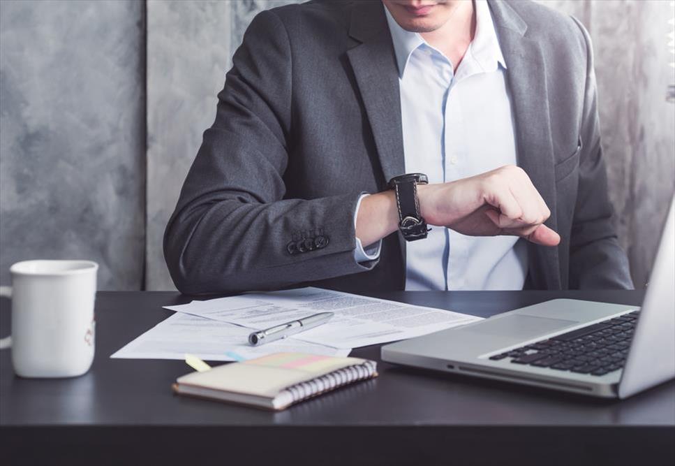 Man checking watch