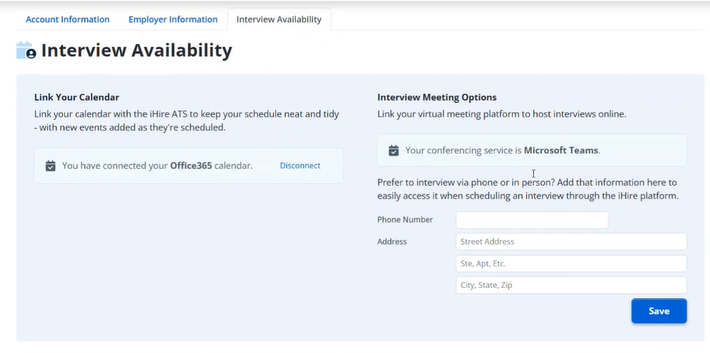 ihire interview scheduling tab step 3