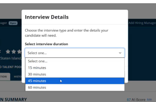 ihire interview scheduling details step 6