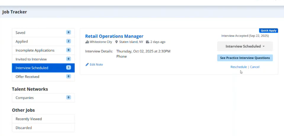 ihire interview scheduling job tracker step 9