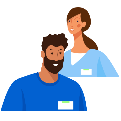 man and woman nurse practitioners