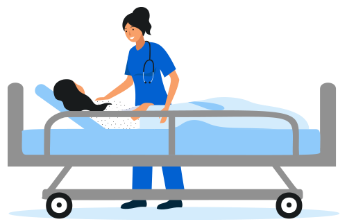 Nurse practitioner working in hospital