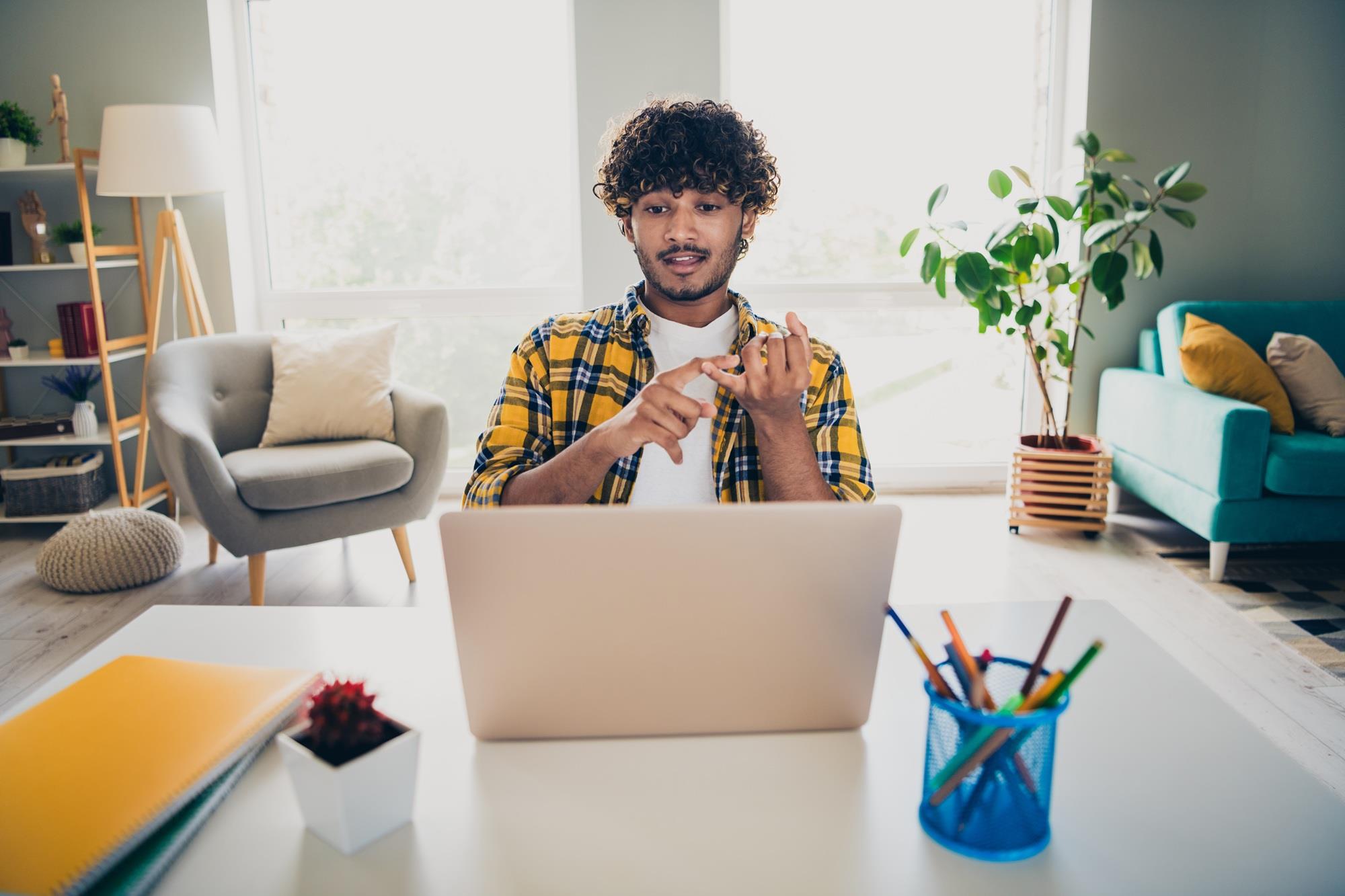freelancer in a virtual interview