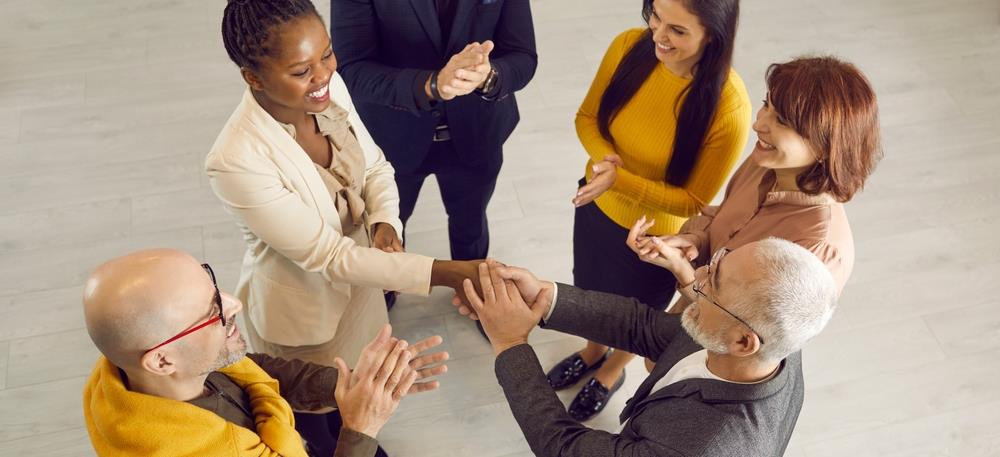 diverse group of job seekers at a networking event