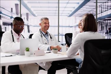 medical team interviewing a potential new hire