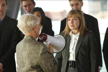 Image of professional being bullied at work