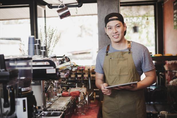 employee working in a coffee shop