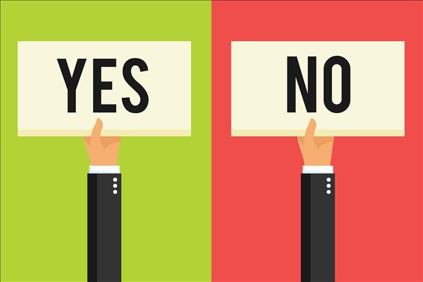 vector illustration of yes and no