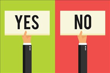 vector illustration of yes and no