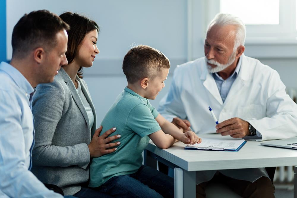 family with doctor