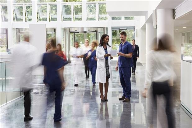 physician and nurse in hospital