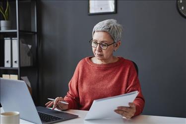 mature job seeker preparing for an interview