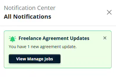 ihire freelance notification center