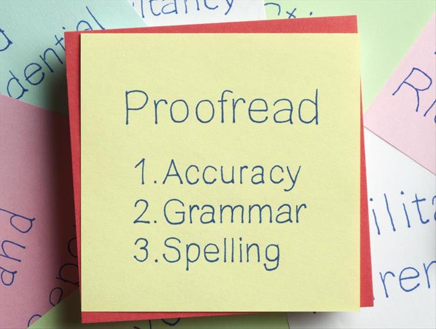 Proofreading checklist