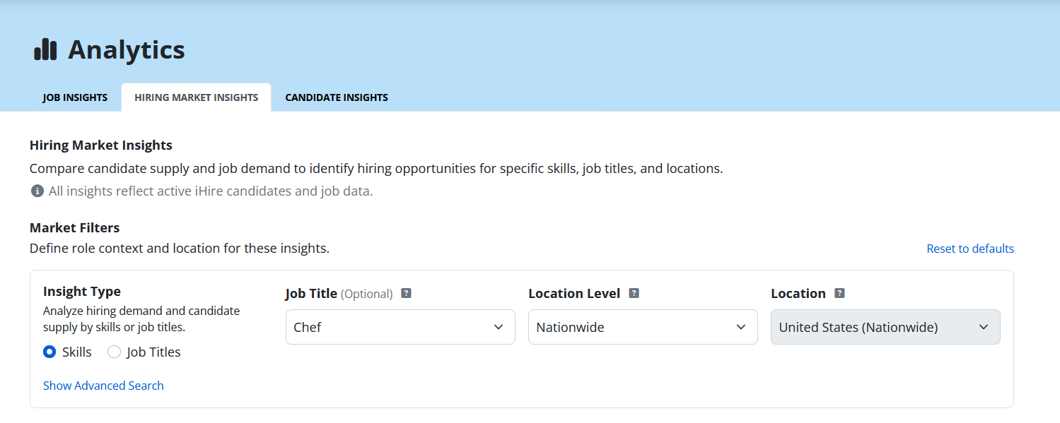 Hiring Market Insights screenshot