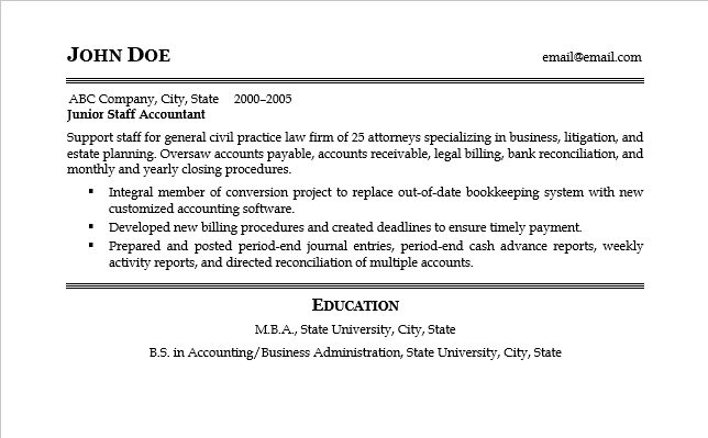 Page 2 of resume sample