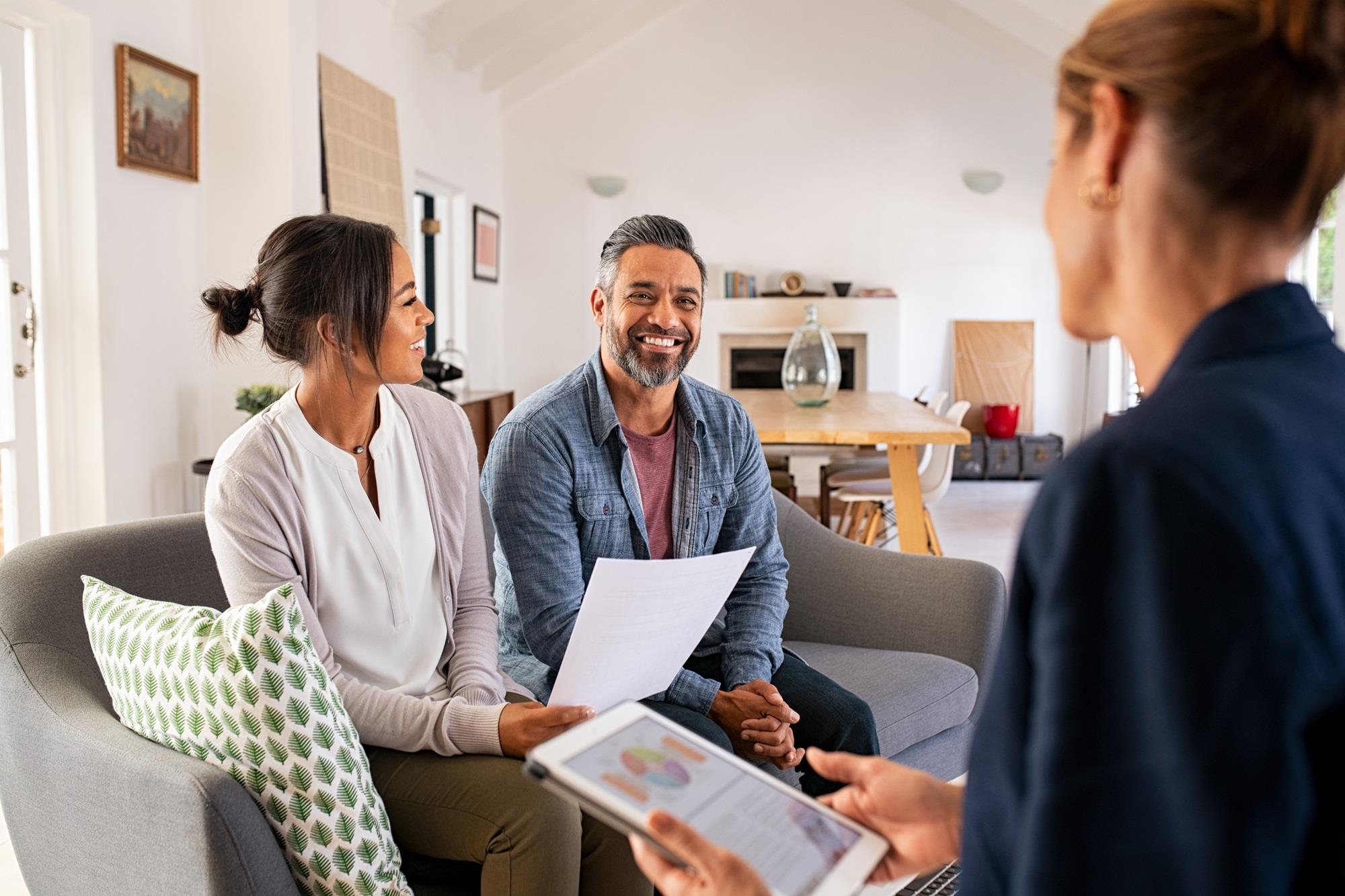 couple meeting with a financial planner