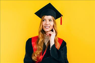 Woman questioning degree