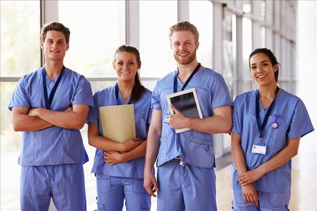 group of nurses in hospital