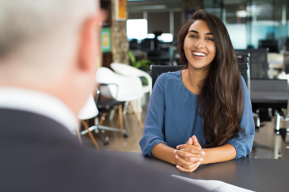 job seeker having a good interview