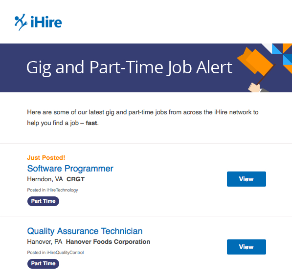 Gig and Part-Time Job Alert