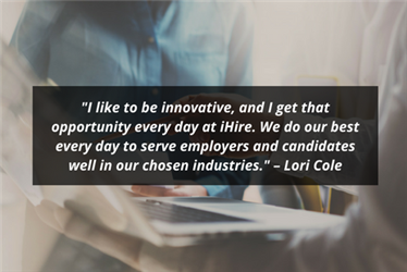 quote from lori cole ihire customer success manager