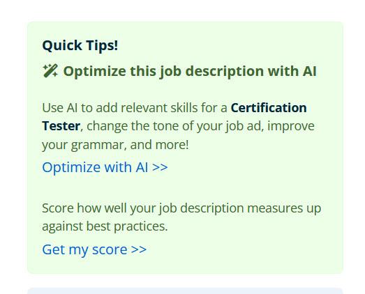 ihire AI job scorer