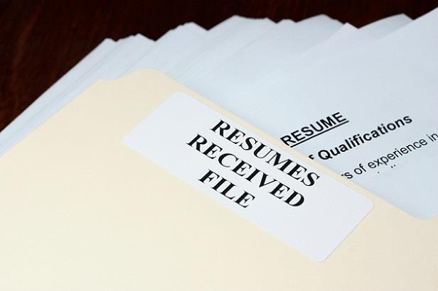 Large file of resumes that need to be reviewed