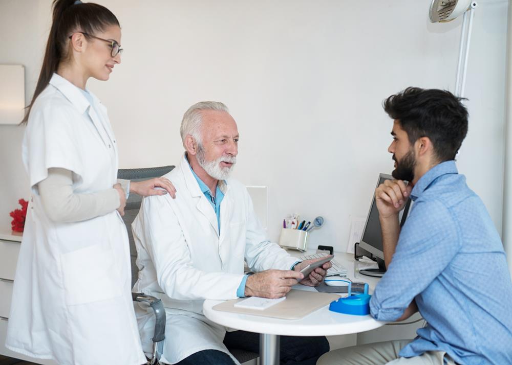 two optometry team members interviewing a prospective new hire