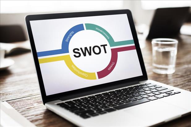 SWOT analysis chart of laptop