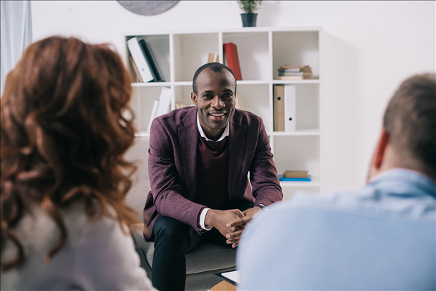 Mental Health Professional Speaking with Patients