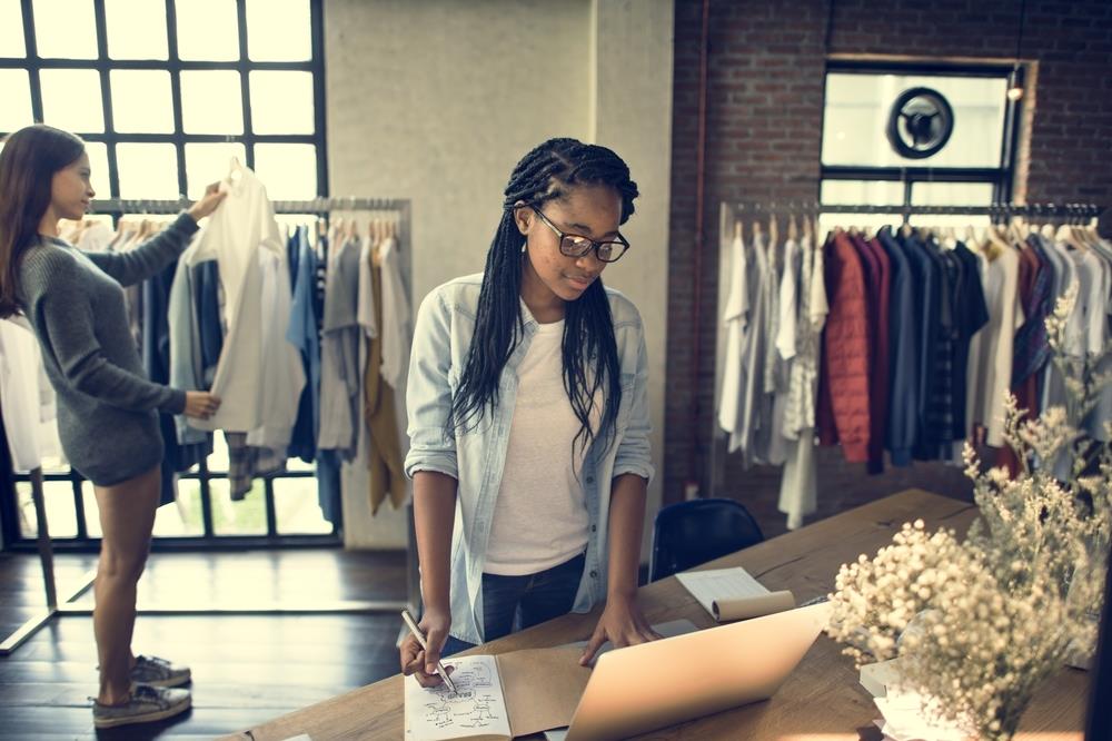 retail professional at work in a clothing store