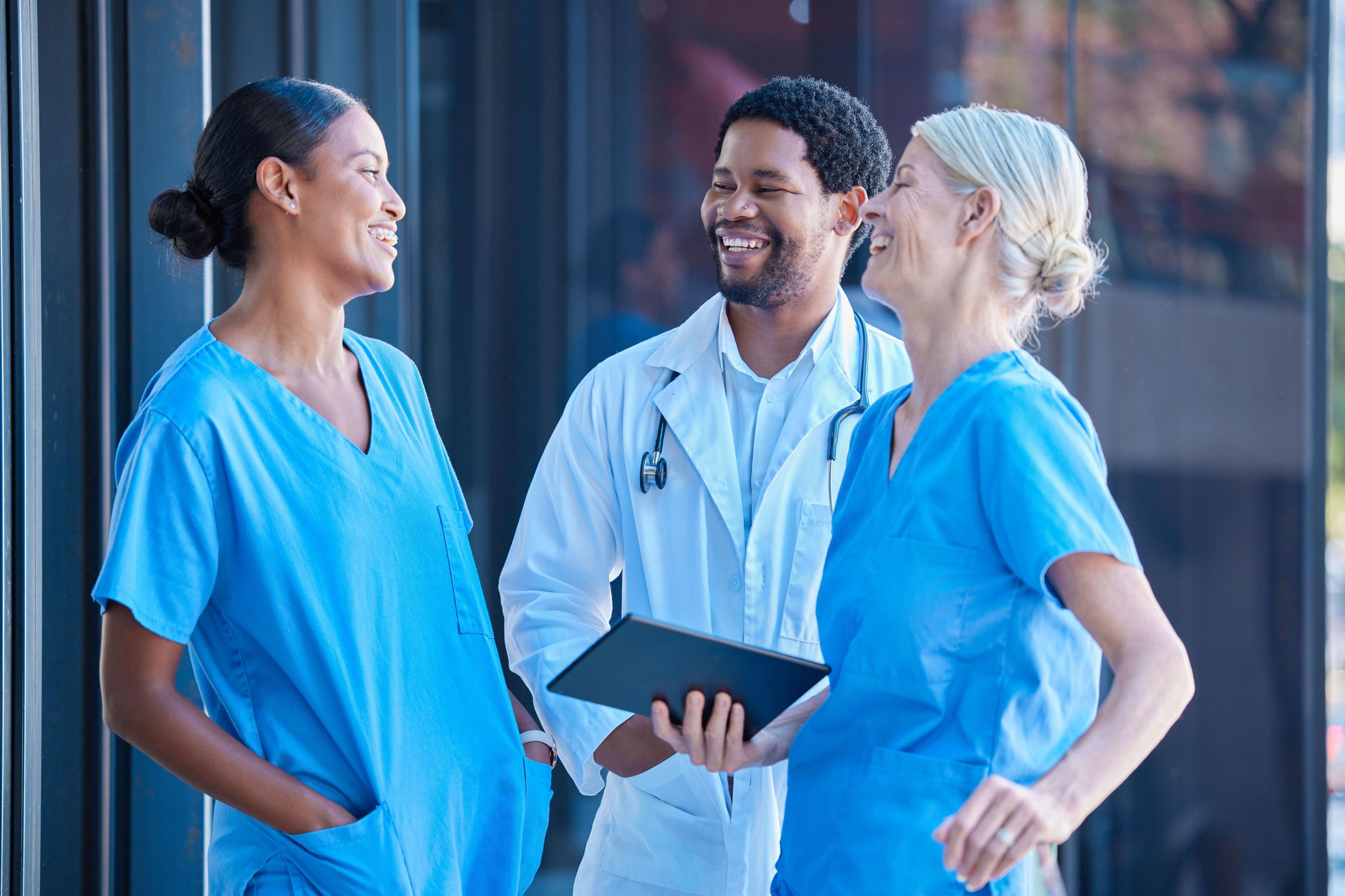 group of happy medical professionals