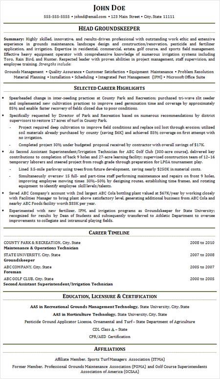 Example of a functional resume format