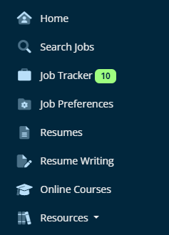 Job tracker in dashboard