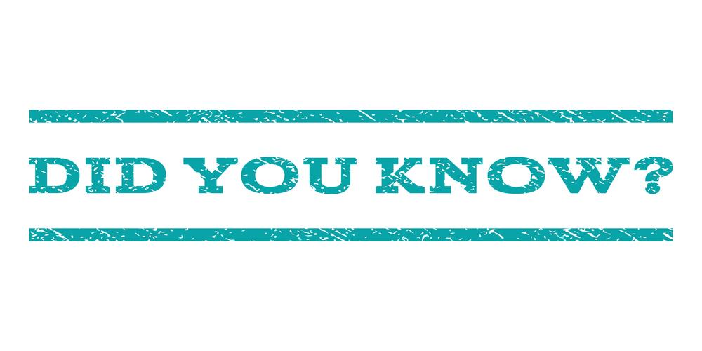 Graphic with "did you know" written on it