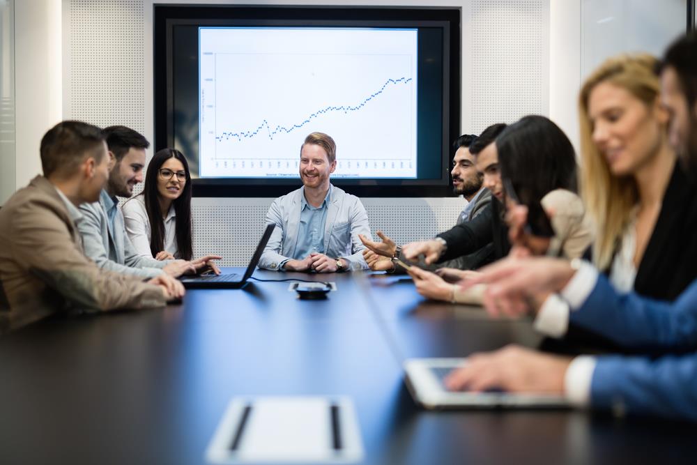 group of people at a networking event