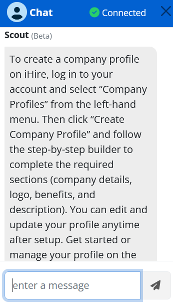 iHire Scout Chatbot Screenshot 3