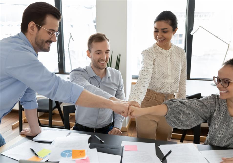 employees working together