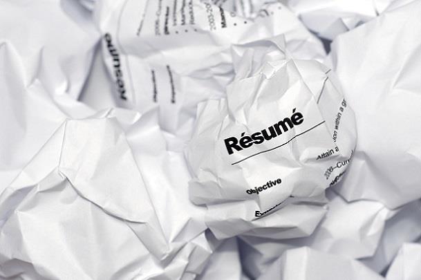 Crumpled up resume