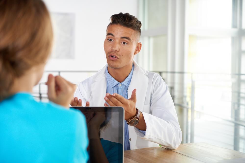 Doctor asking interview questions