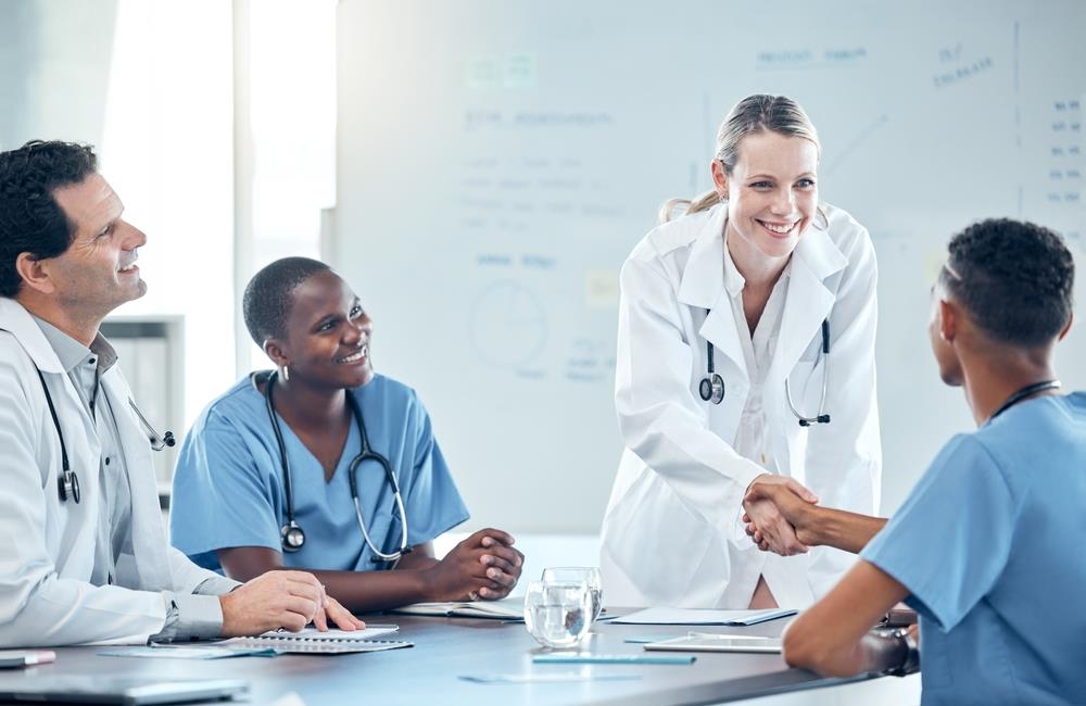 Doctors shaking hands