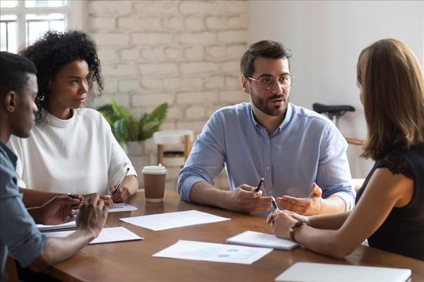 Man thoughtful in meetings