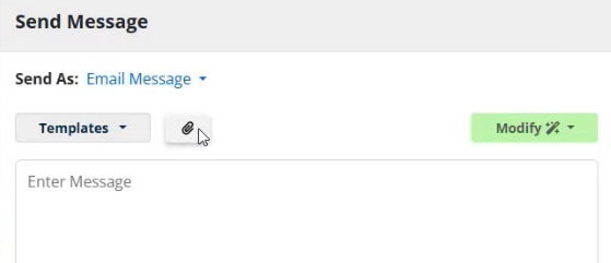 ihire message attachment